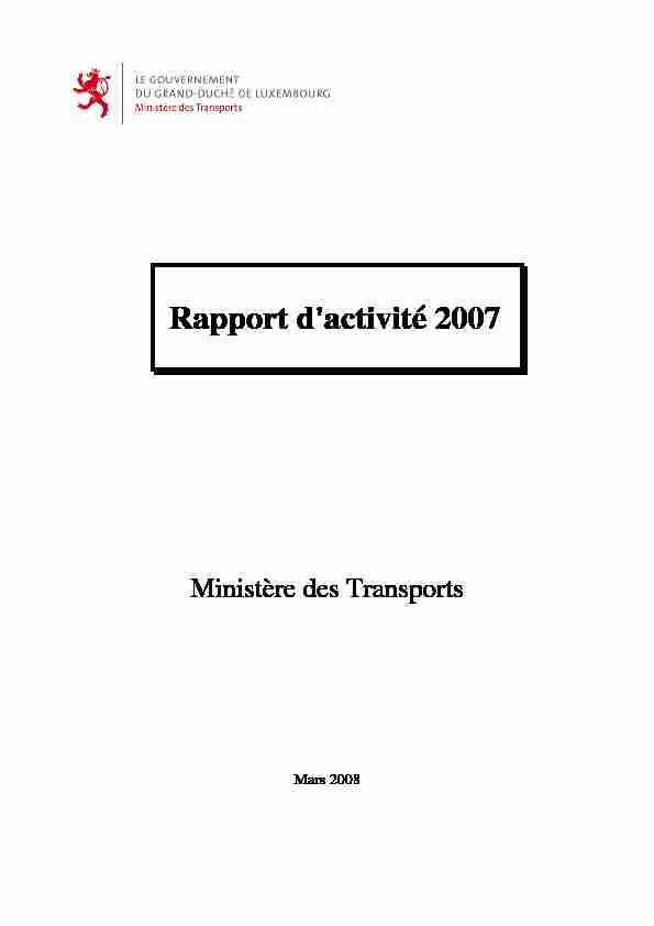 Rapport dactivit 2001