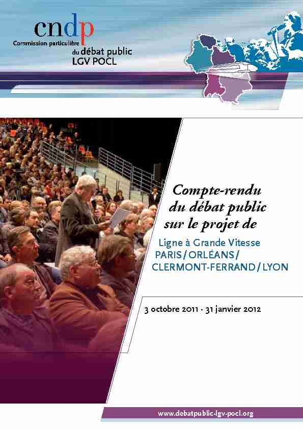 [PDF] Compte rendu du débat public - Commission nationale du débat