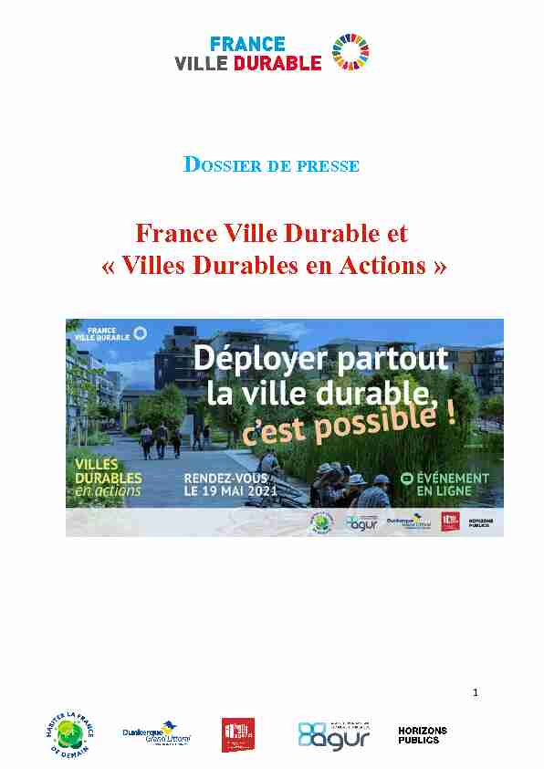 France Ville Durable et « Villes Durables en Actions »
