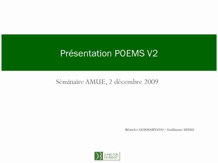 Présentation POEMS V2 - Amue