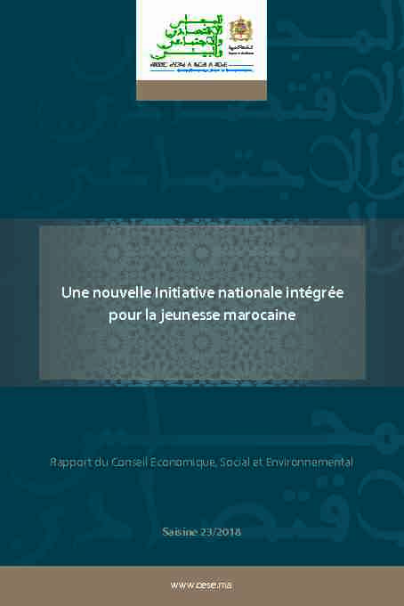 Une nouvelle Initiative nationale intégrée pour la jeunesse marocaine