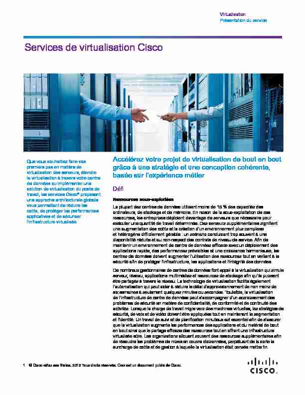 Services de virtualisation Cisco
