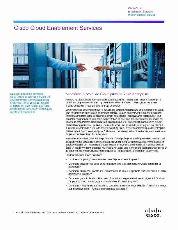 Cisco Cloud Enablement Services