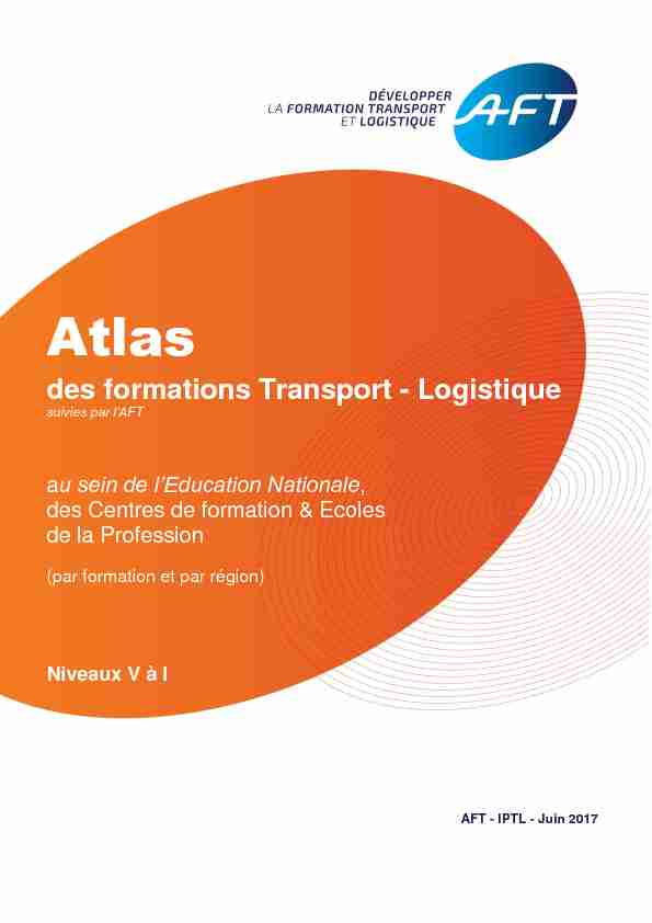 [PDF] des formations Transport - Logistique - AFT