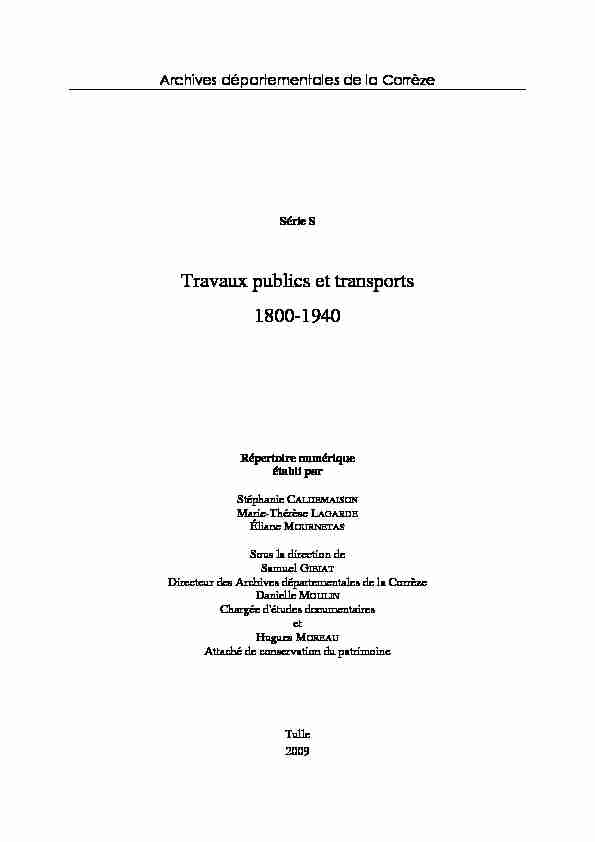Travaux publics et transports 1800-1940