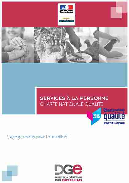 services à la personne - charte nationale qualité