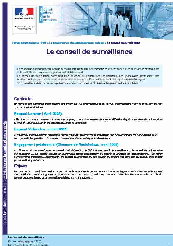[PDF] Le conseil de surveillanceindd - Ministère des Solidarités et de la
