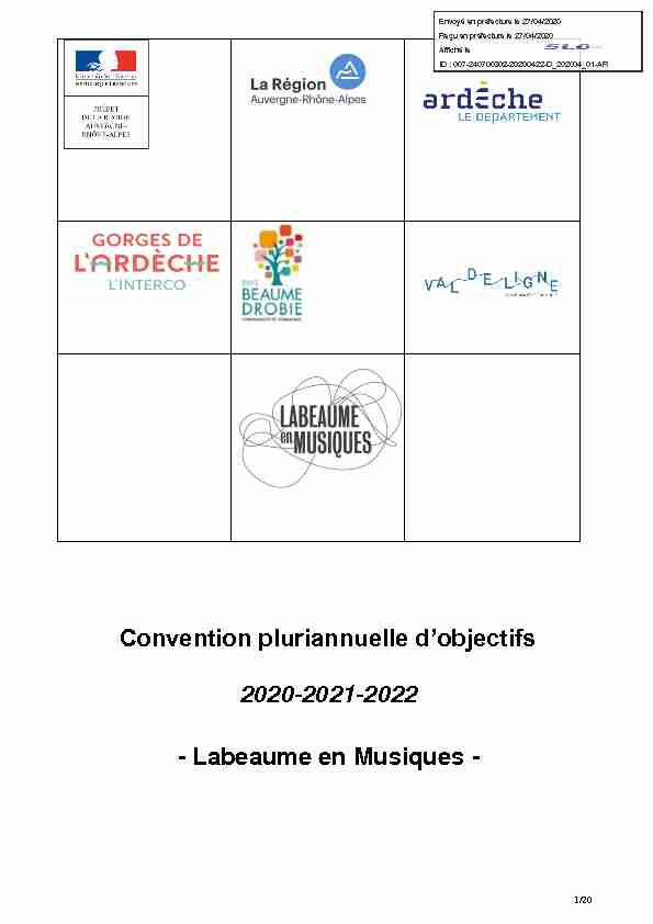 [PDF] Convention pluriannuelle dobjectifs 2020-2021-2022 - Labeaume