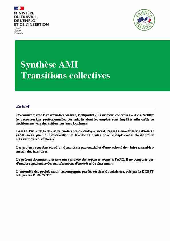 Synthèse AMI Transitions collectives