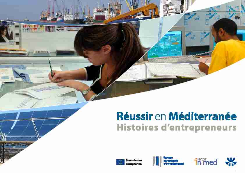 Réussir en Méditerranée. Histoires dentrepreneurs