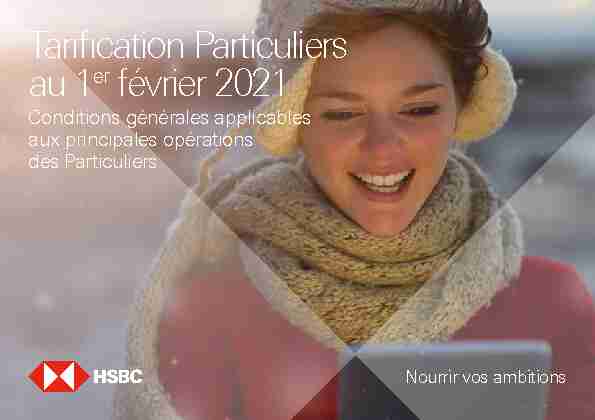 [PDF] Tarification Particuliers au 1er juillet 2020 - HSBC France