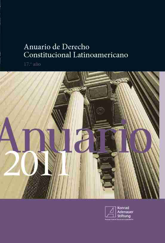 Anuario de Derecho Constitucional Latinoamericano - 17.o año