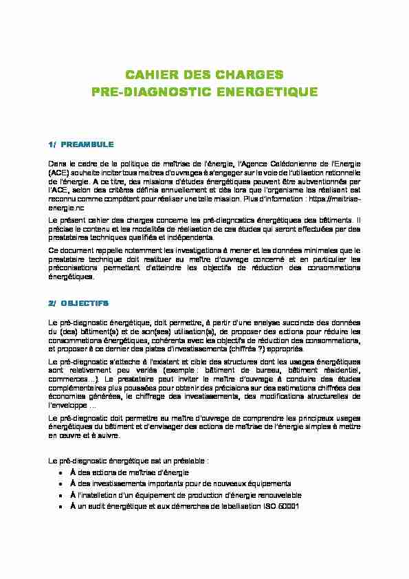 pdf CAHIER DES CHARGES PRE-DIAGNOSTIC ENERGETIQUE