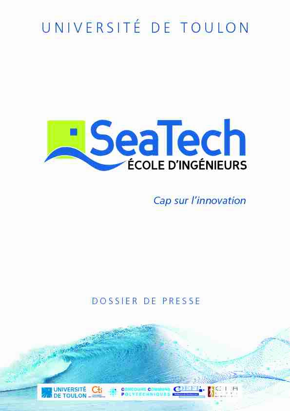 dossier de presse SeaTech.indd