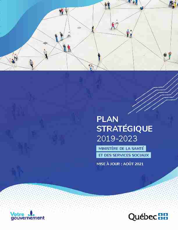 Plan stratégique 2019-2023 – Ministère de la santé et des services