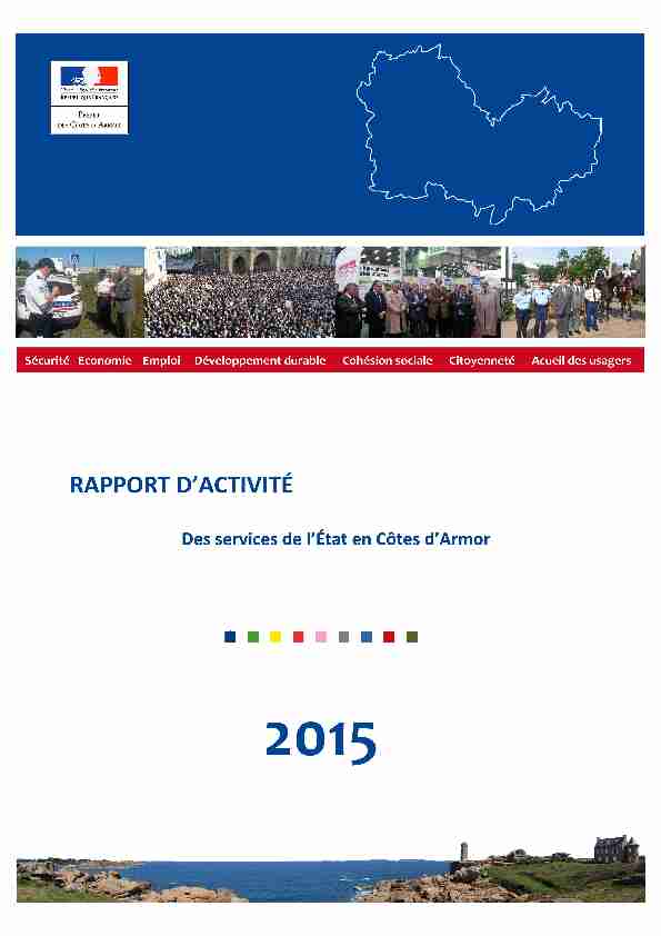 Le rapport dactivité des services de lÉtat en Côtes dArmor - 2015