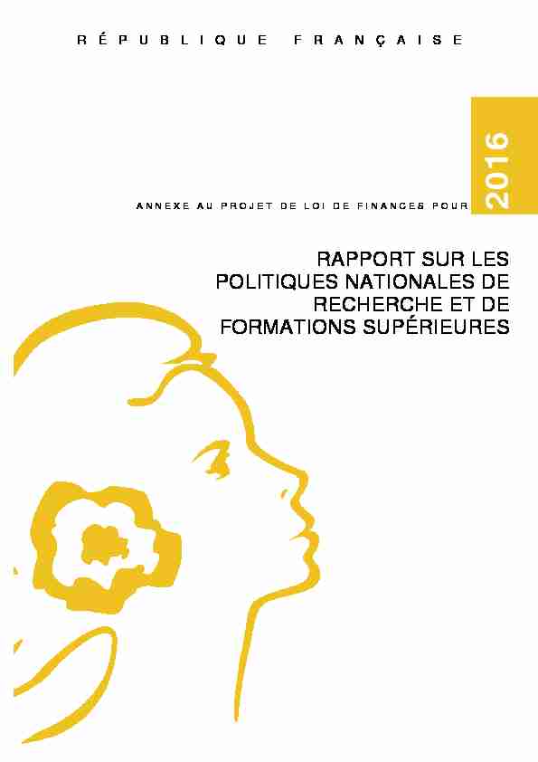 [PDF] RAPPORT SUR LES POLITIQUES NATIONALES DE RECHERCHE