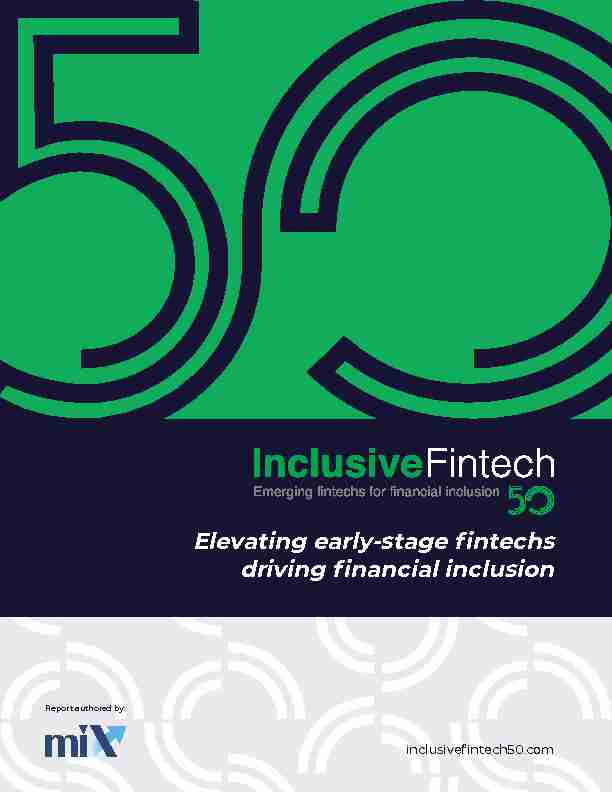 Elevating early-stage fintechs driving financial inclusion