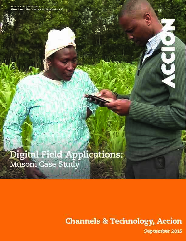 Digital Field Applications: - Musoni Case Study Channels
