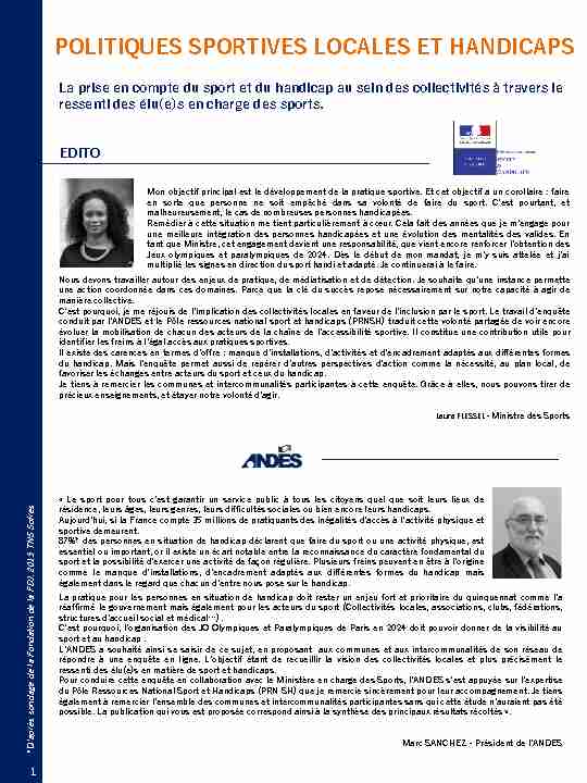 [PDF] Etude Sport et Handicap - Andes