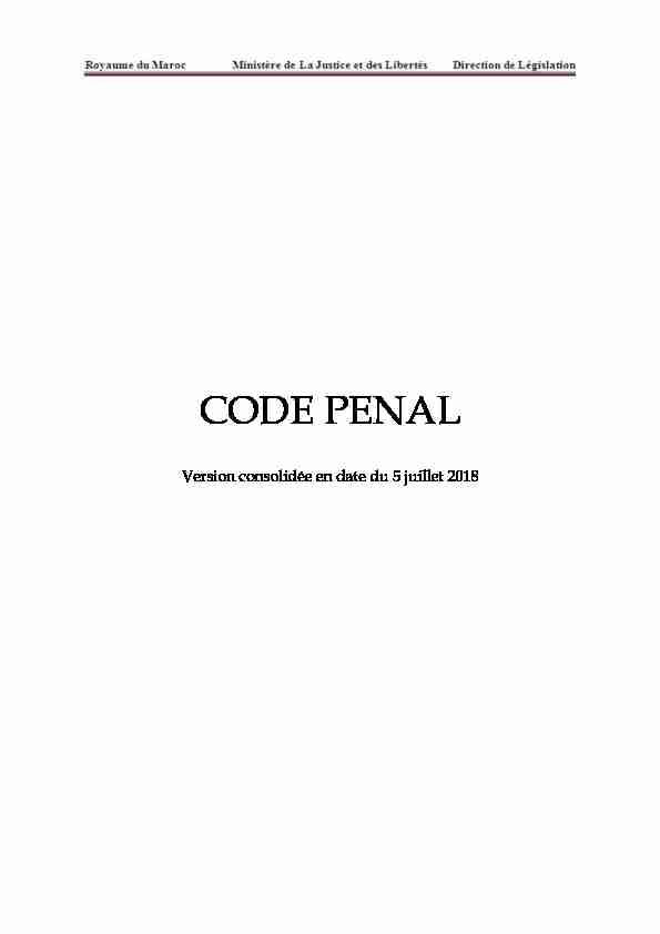 [PDF] CODE PENAL - ILO