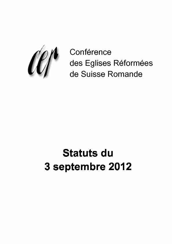 Statuts du 3 septembre 2012