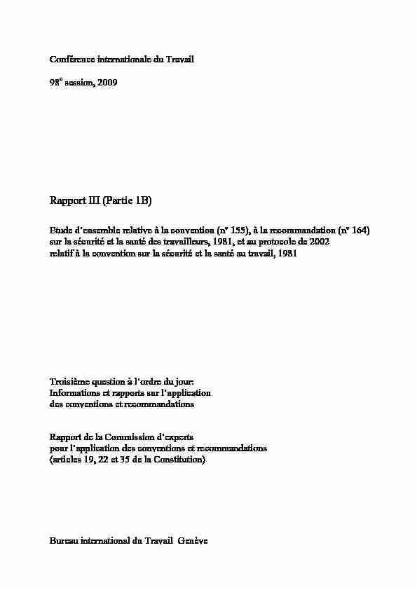 [PDF] Etude densemble - Les normes de lOIT en matière de sécurité  - ILO