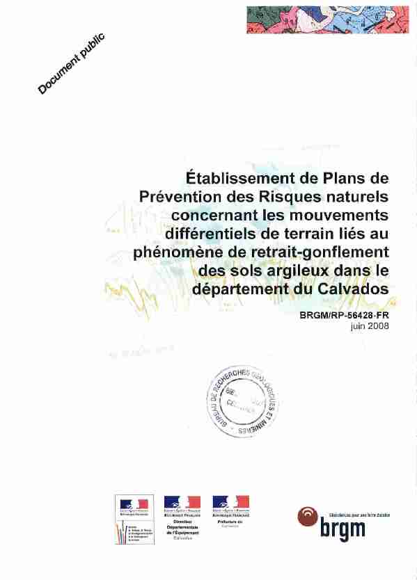 [PDF] Établissement de Plans de Prévention des Risques naturels / ÍI j