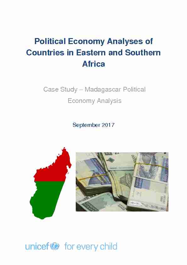 National Political Economy Analysis of countries in the Eastern and
