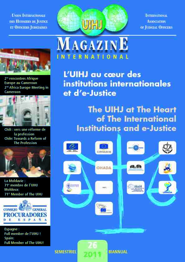 LUIHJ au cœur des institutions internationales et de-Justice The