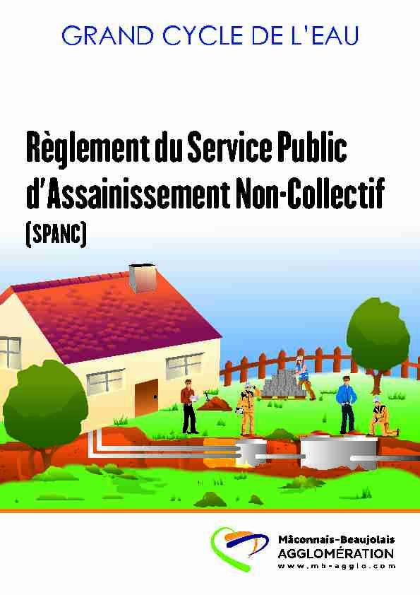 Règlement du Service Public dAssainissement Non-Collectif