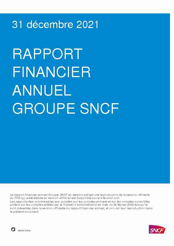 Rapport financier annuel 2021 groupe SNCF PDF publiée v15