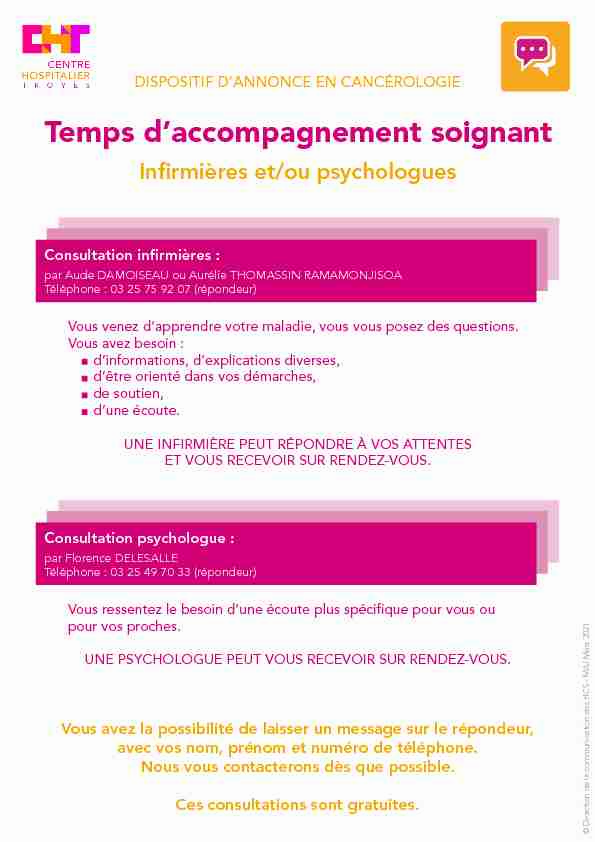 Temps daccompagnement soignant