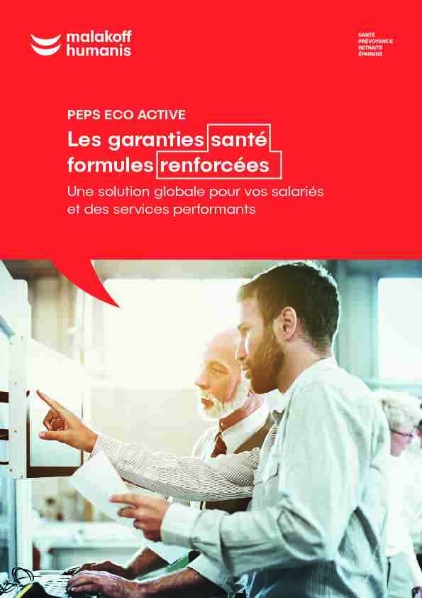 [PDF] Plaquette commerciale PEPS ECO ACTIVE  - Malakoff Humanis