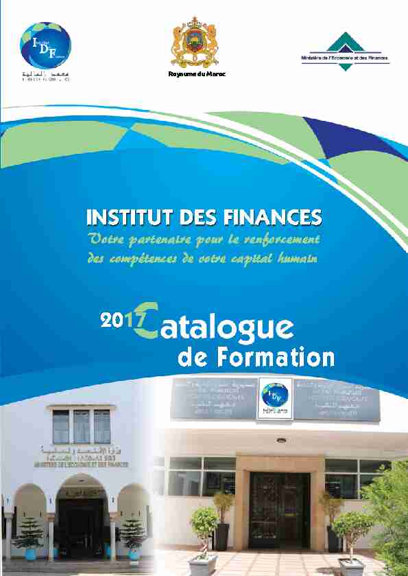 [PDF] Institut Des Finances - Catalogue de formation 2017 - LOF - Loi