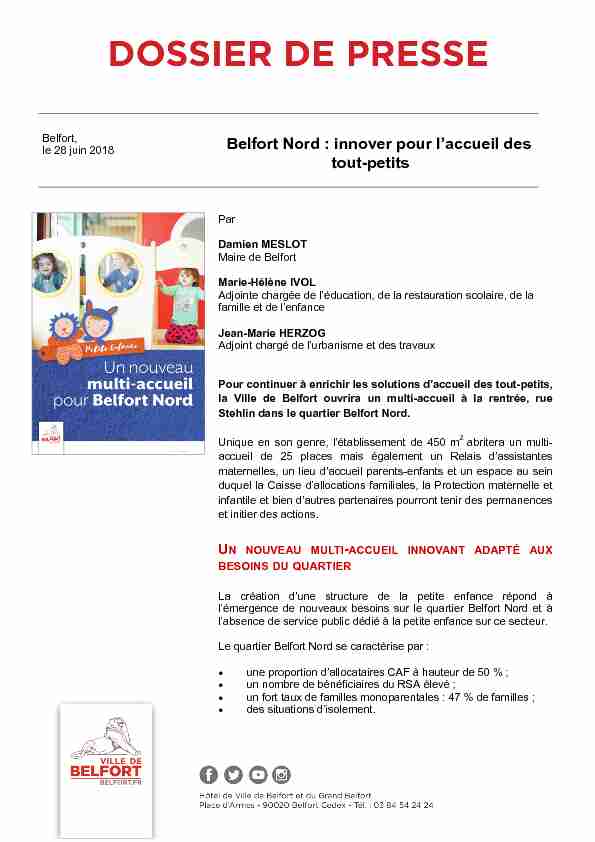 Belfort Nord : innover pour laccueil des tout-petits