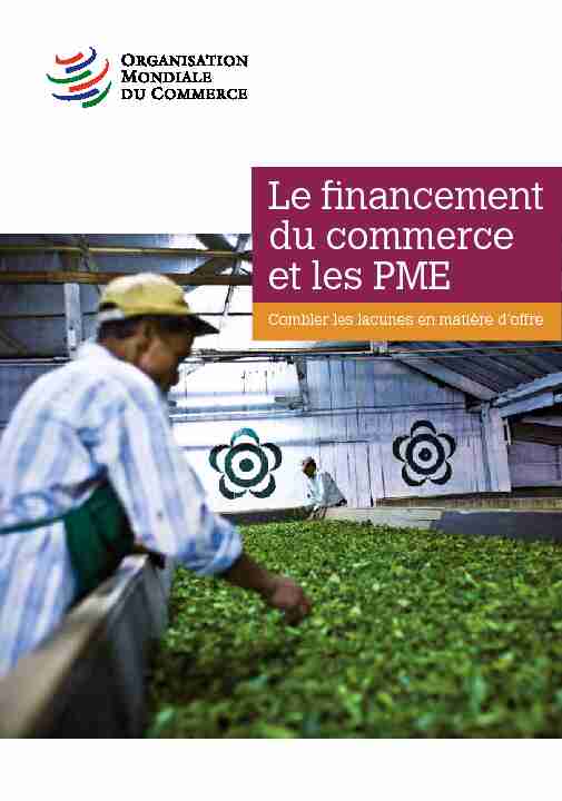 Le financement du commerce et les PME