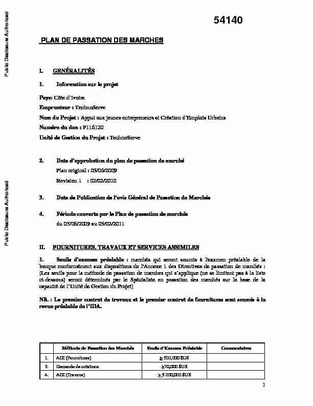 [PDF] 54140 - World Bank Documents