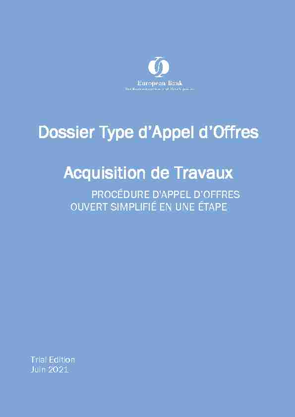[PDF] Dossier Type dAppel dOffres Acquisition de Travaux