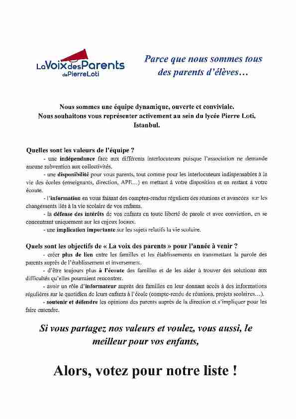[PDF] LaVoix des Parents - de PierreLoti - Lycée Français Pierre Loti