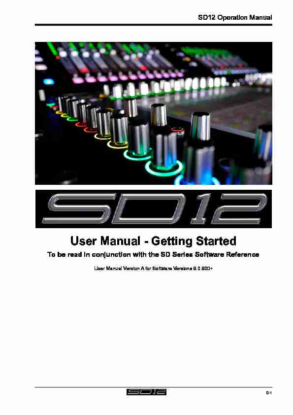 User Manual - Getting Started