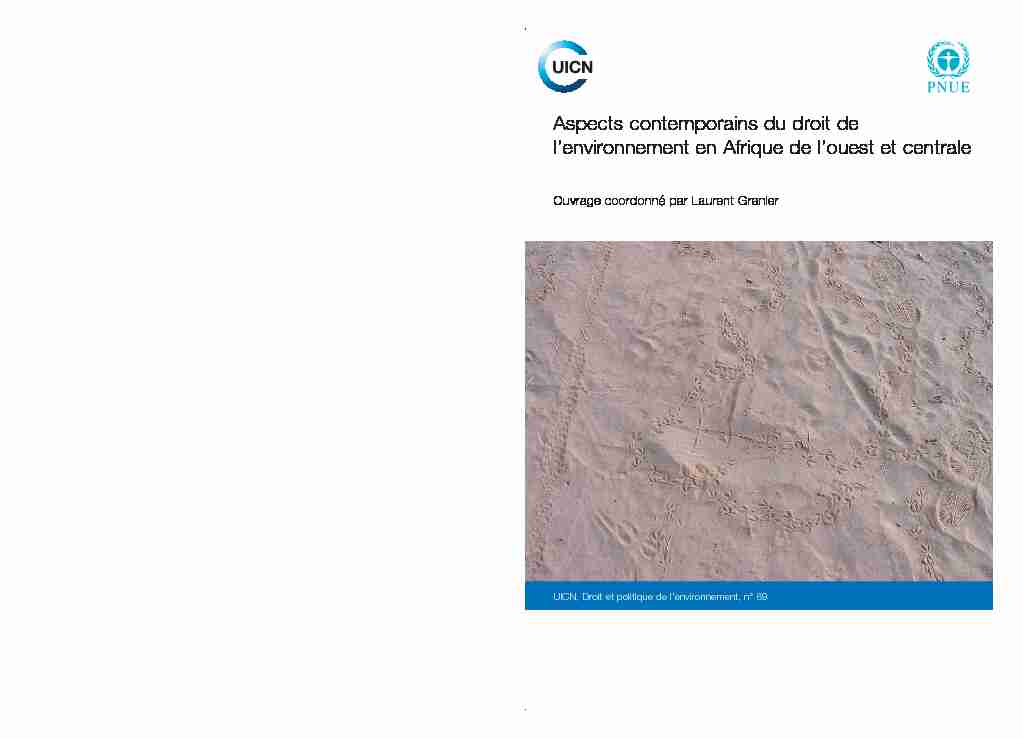 Aspects contemporains du droit de lenvironnement en Afrique de l