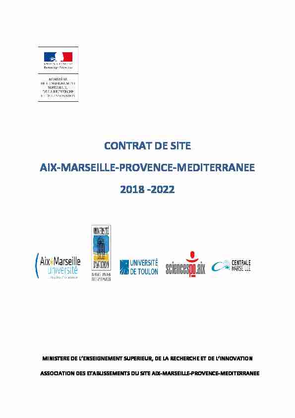 CONTRAT DE SITE AIX-MARSEILLE-PROVENCE