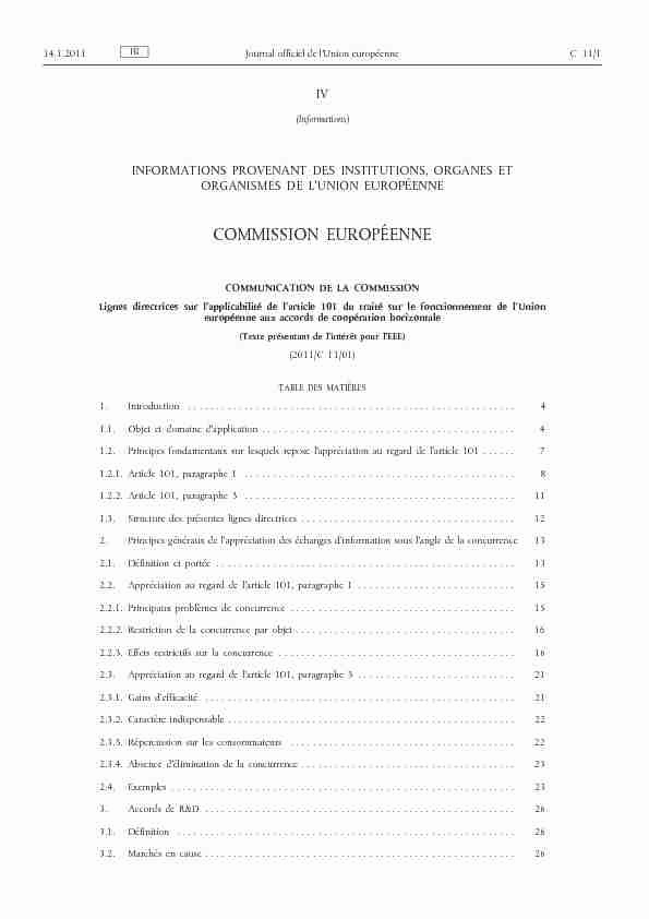Communication de la Commission — Lignes directrices sur l