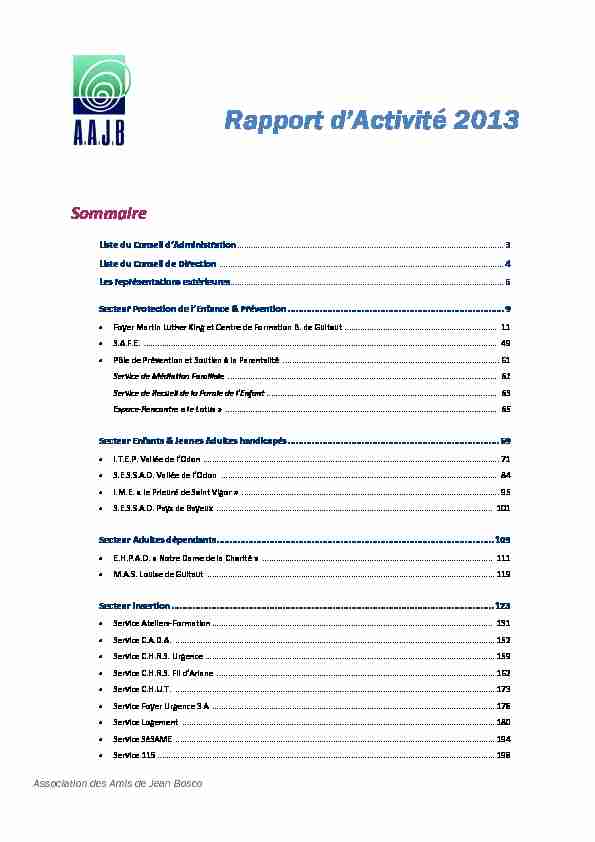 Rapport dActivité 2012