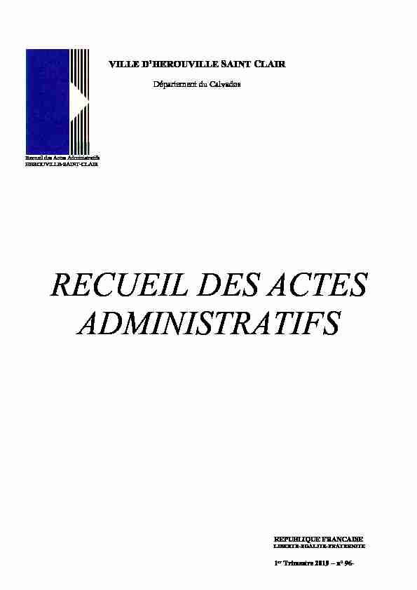 [PDF] RECUEIL DES ACTES ADMINISTRATIFS - Commune Dherouville