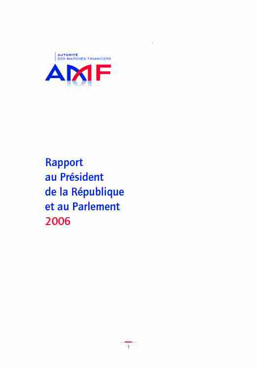 Rapport annuel de lAMF 2006 - Intégralité