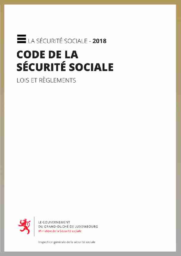 [PDF] Code de la sécurité sociale 2018 - Inspection générale de la