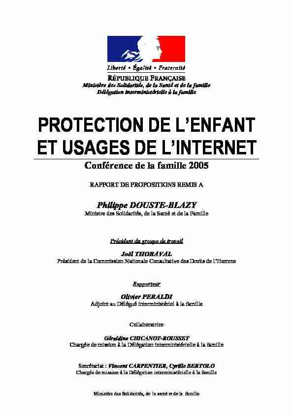 PROTECTION DE LENFANT ET USAGES DE LINTERNET