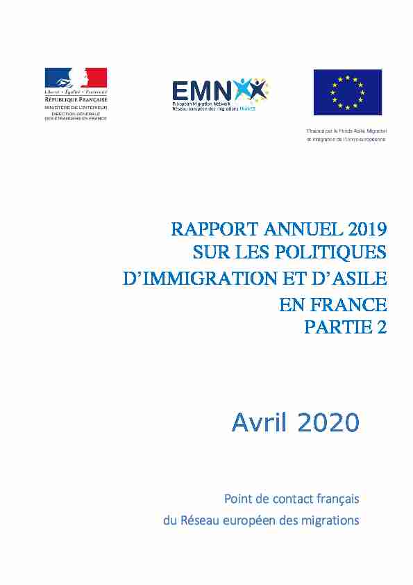 rapport annuel 2019 sur les politiques dimmigration et dasile en